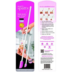 The Spatty & Spatty Daddy, Last Drop Spatula, Two Piece Set (6" and 12"), Pink, Reusable, Flexible, As Seen On Shark Tank-, 2 Count (Pack of 1)