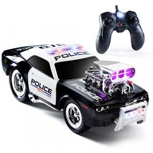 Prextex RC Police Car Remote Control Police Car RC Toys Radio Control Police Car Toys for Boy, Remote Control Car with Lights and Siren for Toddler, 4-7 5 Years Old Boys and Up | Toy Cars