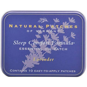 Natural Patches Of Vermont Lavender Sleep Comfort Essential Oil Body Patches, 10-Count Tin