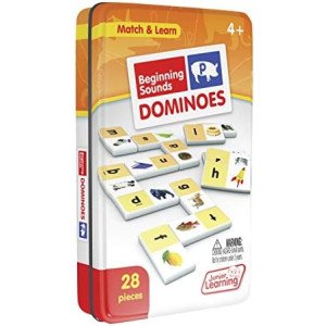 Junior Learning Beginning Sound Dominoes Educational Action Games, Multi (JL492) for 48 months to 96 months