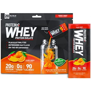 Protein2o Whey Protein Isolate, Orange Mango 20 Packs/1.13 Oz