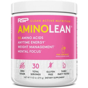 AminoLean Pre Workout Powder, Amino Energy & Weight Management with BCAA Amino Acids & Natural Caffeine, Preworkout Boost for Men & Women, 30 Serv