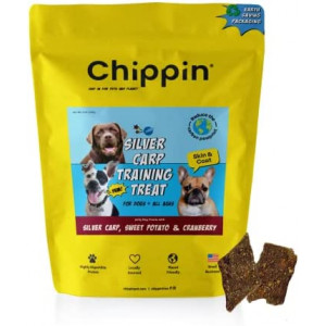 Chippin Fish Jerky Healthy Dog Treats, Sustainable, Hypoallergenic & Human-Grade Protein, Soft and Breakable for Puppies & Senior Dogs, Natural Superfood for Sensitive Stomachs, Made in USA (5oz)