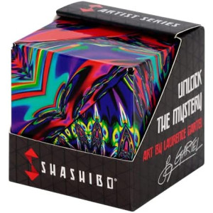 SHASHIBO Shape Shifting Box - Award-Winning, Patented Fidget Cube w/ 36 Rare Earth Magnets - Extraordinary 3D Magic Cube – Fidget Toy Transforms Into Over 70 Shapes (Chaos- Artist Series)