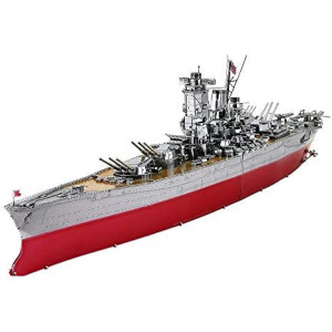 Piececool 3D Metal Puzzle Military Watercraft Model Kits, Yamato Battleship Metal Model Building Kit for Adults, Brain Teaser DIY Hobbies for Men, for Teens Boys, 245 Pcs