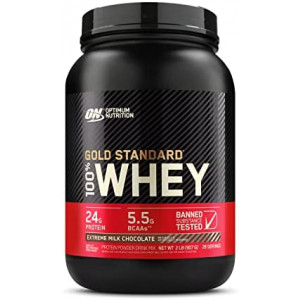 Optimum Nutrition Gold Standard 100% Whey Protein Powder, Extreme Milk Chocolate, 2 Pound (Packaging May Vary)