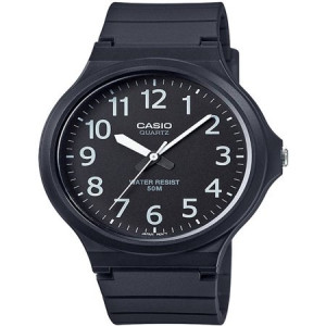 Casio Men's Super-Easy Reader Watch, Black/White Dial, MW240-1BV
