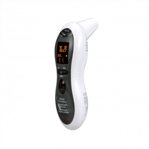 MOBI DualScan Ultra Pulse Talking Ear and Forehead Digital Thermometer with Heart Rate Monitoring