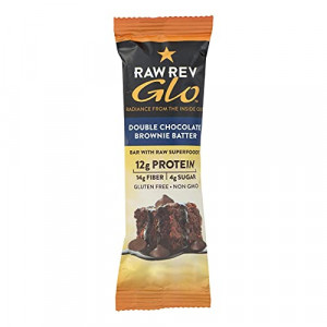 RAW REVOLUTION, Bar, Rev Glo, Dbl Choc, Brni, Pack of 12, Size 1.6 OZ, (Gluten Free Kosher Vegan)