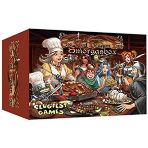 Slugfest Games: Red Dragon Inn: Smorgasbox, Expansion, Includes Roobted Version of this Product, with Five New Games, For Ages 13 and up