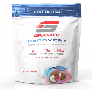 Intra-Workout Powder by Granite Supplements | 20 Servings of Recovery Blue Crush to Maximize Muscle Growth and Speed Up Recovery | Includes Amino Acids, Cluster Dextrin, and Sensoril Ashwagandha