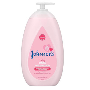 Johnson's Mild Pink Baby Lotion with Coconut Oil - Moisturizing, Paraben-Free, Hypoallergenic, Dermatologist-Tested, 27.1 Fl. Oz