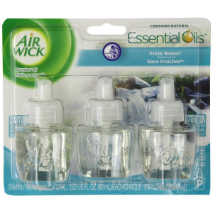 Air Wick Scented Oil Air Freshener, Fresh Waters, 3 Refills, 0.67 Ounce