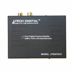J-Tech Digital  Premium Quality 1080P HDMI To HDMI + Audio (SPDIF + RCA Stereo) Audio Extractor Converter