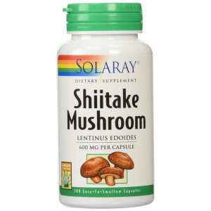 Solaray Shiitake Mushroom Capsules, 600 mg, 100 Count