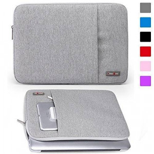 Lacdo Waterproof Fabric Laptop Sleeve Case Bag Notebook Bag Case For Apple MacBook Pro 13.3 Inch With Retina Display Macbook Air 13 Ultrabook, Gray