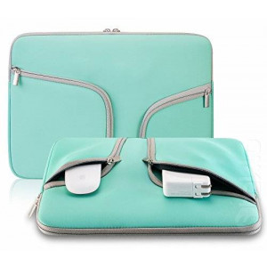 Steklo - HOT TEAL Neoprene Soft Sleeve Case for MacBook 12-inch and MacBook Air 11.6" and Laptop up to 12" Ultrabook