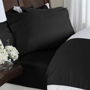 Elegant Comfort 2 Piece Luxurious Silky-Soft Pillowcases, Standard, Black