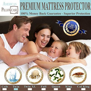 American Pillowcase Waterproof Mattress Protector - Hypoallergenic Dust Mite
