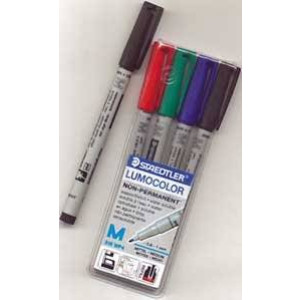 Chessex Role Playing Play Mat Marking Pen: (4 Pack) Staedtler Lumocolor Water Based Overhead Projection Markers