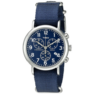 Timex Men's TW2P713009J Weekender Collection Blue Watch With Blue Nylon Band
