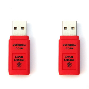 PortaPow Fast Charge + Data Block USB Adaptor with SmartCharge Chip (2 Pack)