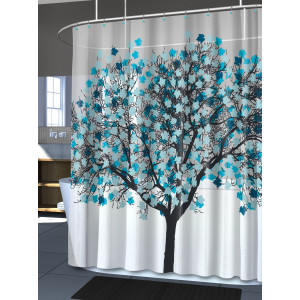 Splash Home EVA Shower Curtain, 70 by 72-Inch, Foliage Blue