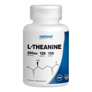 Nutricost L-Theanine 200mg; 120 Capsules - Double Strength