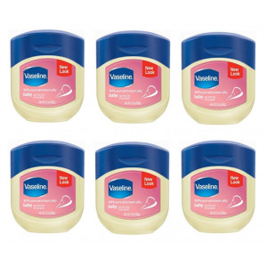 Set of Six Vaseline Baby Gentle Protective Petroleum Jelly-1.7 oz Travel size