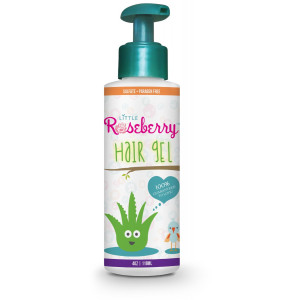 Little Roseberry Hair Gel for Kids | Made with Organic Aloe Vera and Witch Hazel for a Light Hold | Natural Vitamin