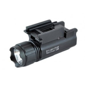 Aimkon HiLight P10S 400 Lumen Pistol LED Strobe Flashlight with Weaver Quick Release, Black