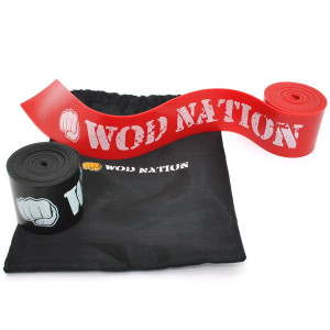 Muscle Floss Band by WOD Nation - Recovery Bands for Tack and Flossing Sore Muscles and Increasing Mobility - Stretch Band Includes Carrying Case