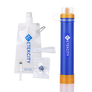 Etekcity Portable 1500L Emergency Camping Water Filter, 3-stage filtration , 0.01 Micron, Survival Kit Supplies