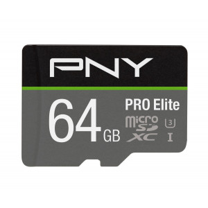 PNY U3 PRO Elite MicroSD Card - 64GB - P-SDUX64U395PROE-GE