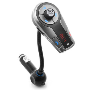 GOgroove FlexSMART X2 Bluetooth In-Car FM Transmitter with USB Charging , Multipoint , Music Controls and Hands-Free Calling - Works with Apple , Samsung , LG and More Smartphones , Tablets , MP3 Players
