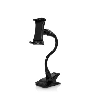 Macally Flexible and Adjustable Gooseneck Clip On Desk or Kitchen Table Holder Clamp Mount for iPad, iPhone, Tablets and Smartphones (ClipMount)