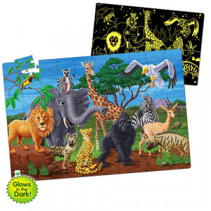 Puzzle Doubles Glow In The Dark Wildlife