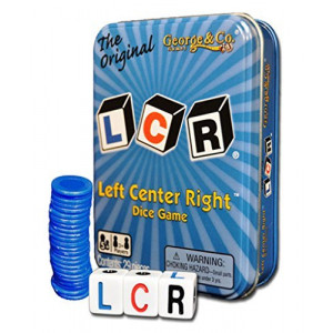 LCR LEFT CENTER RIGHT BLUE TIN