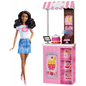 Barbie Careers Bakery Shop Playset with African-American Doll