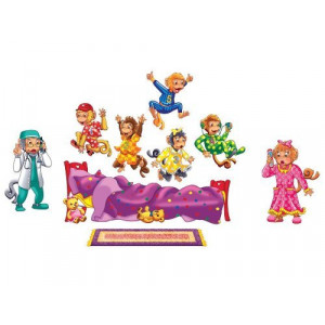 Little Folk Visuals Five Monkeys Jumping on The Bed Felt Figures For Flannel Board Stories
