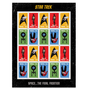 20 Star Trek USPS Forever First Class Postage Stamps Enterprise classic TV 1 sheet of 20 stamps