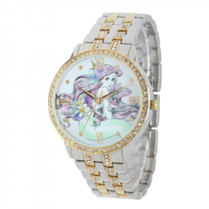 Disney Princess Ariel Women's Two Tone Alloy Bracelet Watch