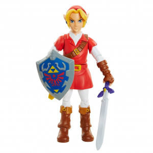 World of Nintendo, Legend of Zelda: Ocarina of Time Link in Goron Tunic Action Figure, 4 Inches