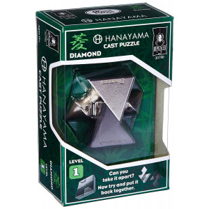 BePuzzled Hanayama Level 1 Diamond Metal-Cast Brain Teaser Puzzle