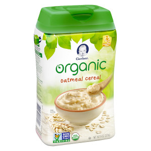 Gerber Organic Oatmeal Whole Grain Cereal