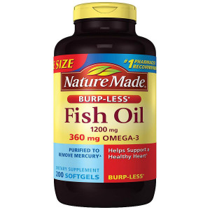 Nature Made Fish Oil 1200 mg Dietary Supplement Liquid Softgels