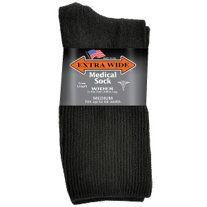 Extra Wide Medical Socks Mens,Black