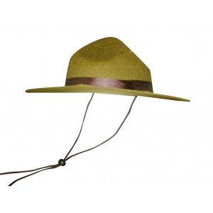 Olive Green Park Ranger/Mountie/ Smokey Bear Hat-One Size Fits Most Adults