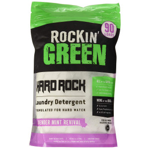 Rockin' Green Natural HE Powder Laundry Detergent for Hard Water, Perfect for Cloth Diapers, 90 Loads, Lavender Mint Revival Scent, 45 oz, (0.22/load)