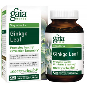 Gaia Herbs Ginkgo Leaf Liquid Phyto-Capsules, 60 Count